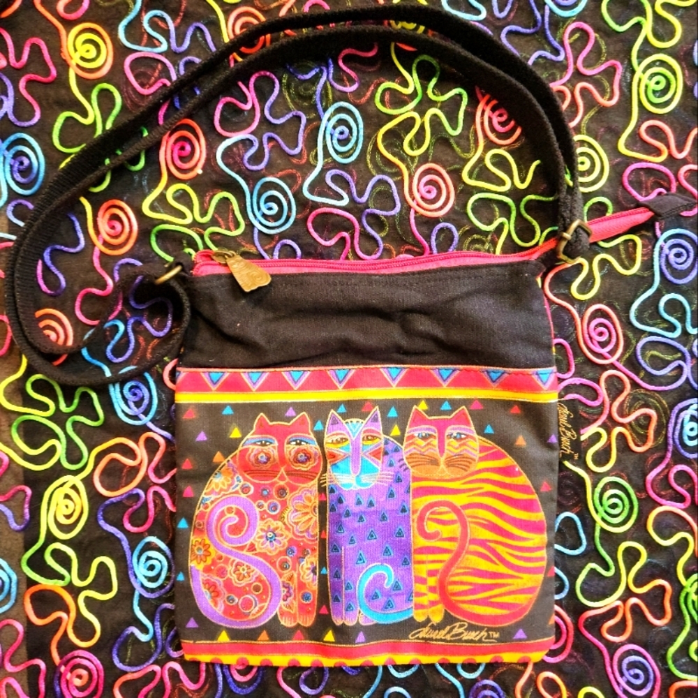 Laurel Burch Colorful Cat Design Women's Bag